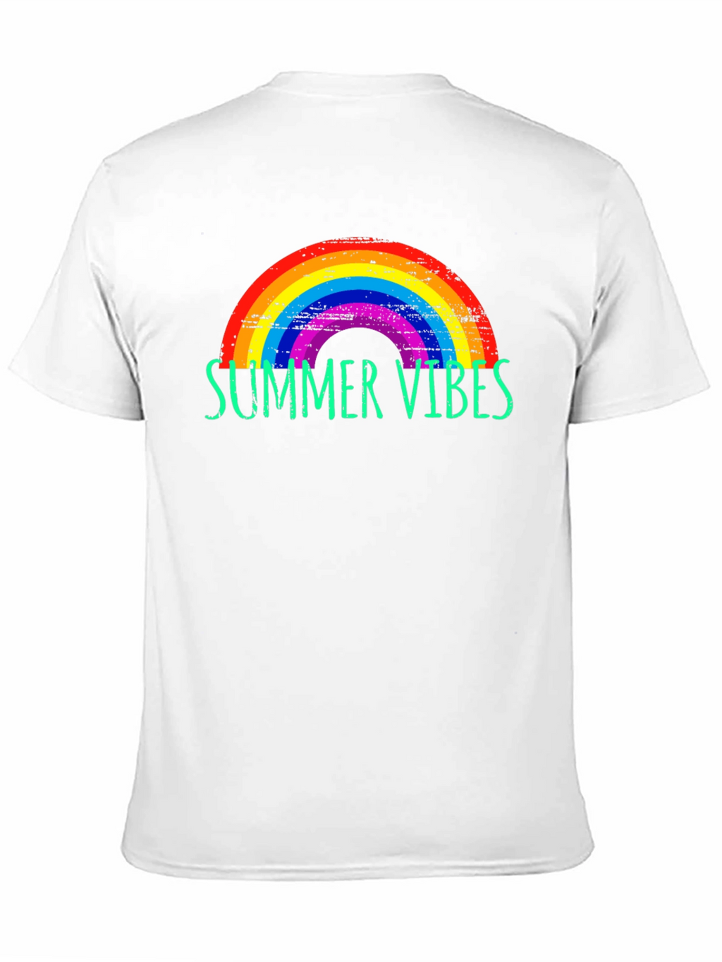 Summer Vibes Rainbow Graphic Tee