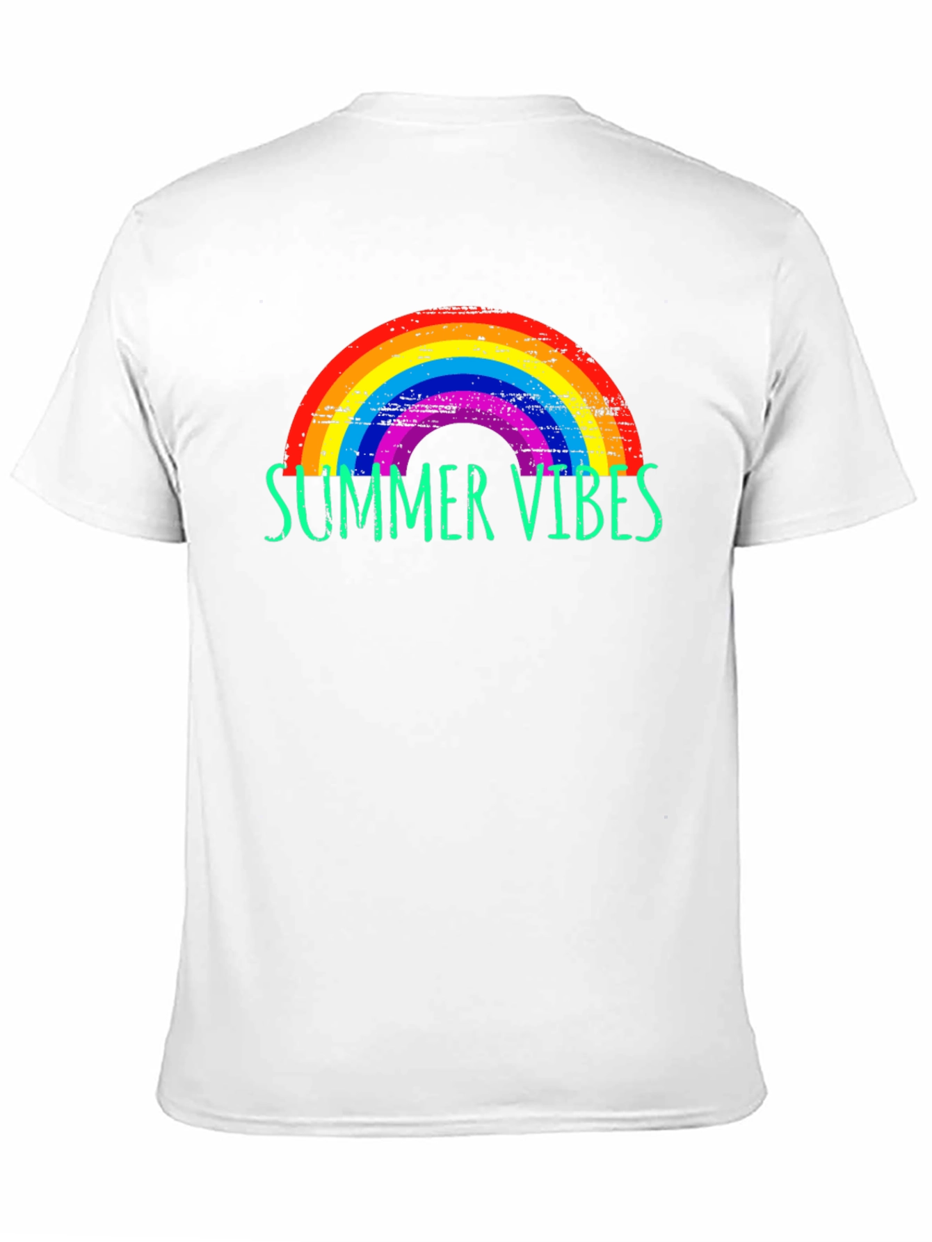 Summer Vibes Rainbow Graphic Tee