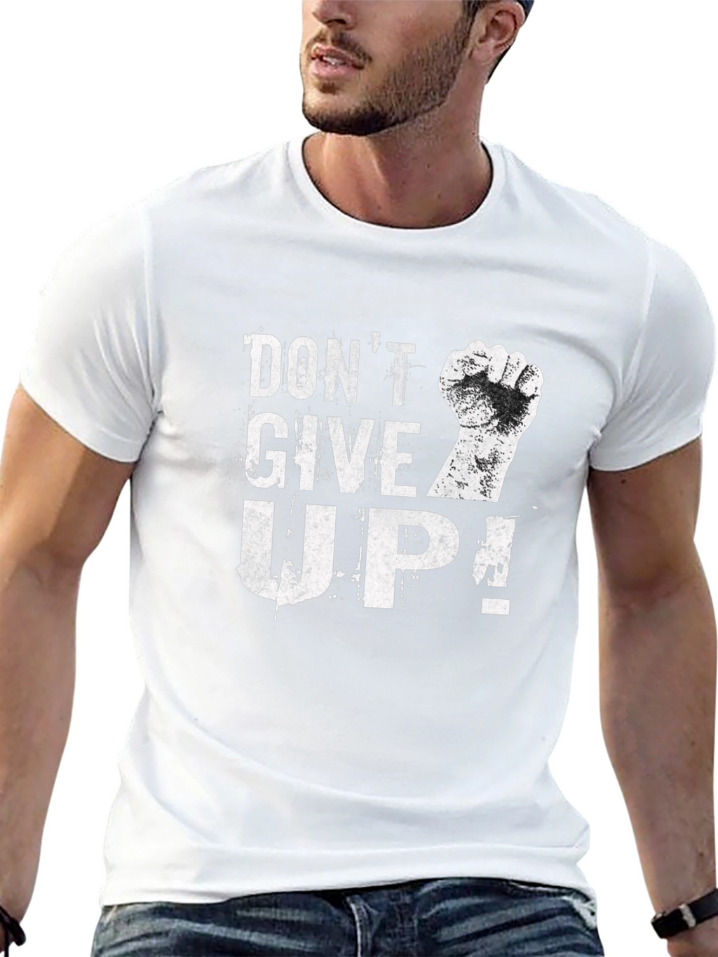 Dont Give Up Graphic Print T-Shirt