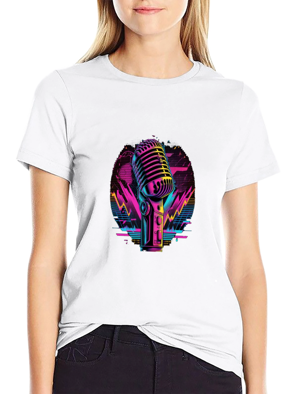 Retro Microphone Graphic Tee