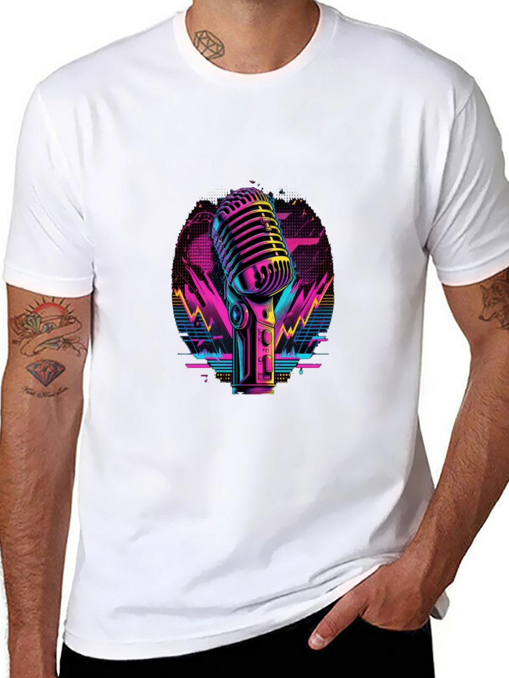 Retro Microphone Graphic Tee