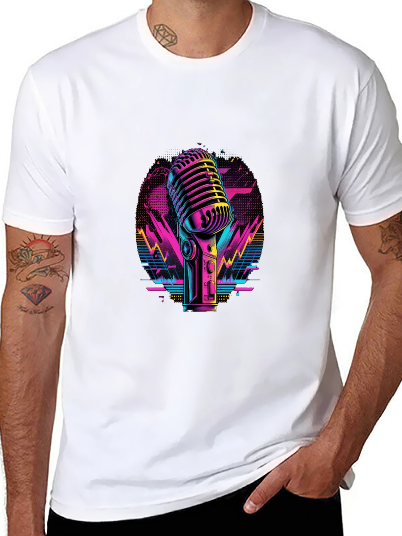 Retro Microphone Graphic Tee