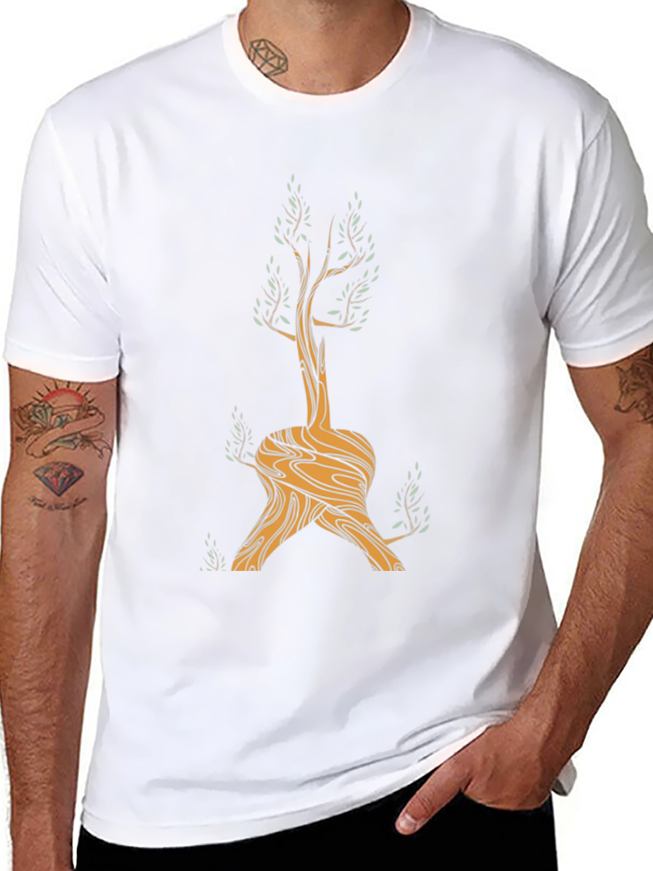 Unique Tree Graphic Tee - Nature Inspired Design
