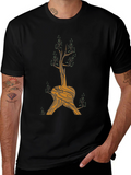 Unique Tree Graphic Tee - Nature Inspired Design