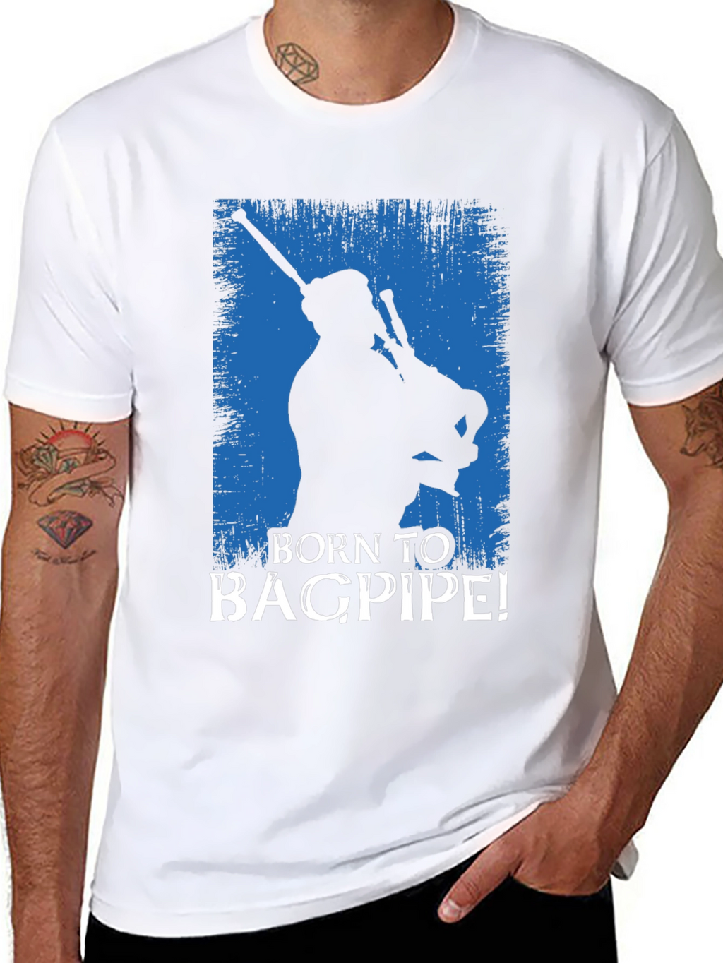 Born to Bagpipe Black T-Shirt