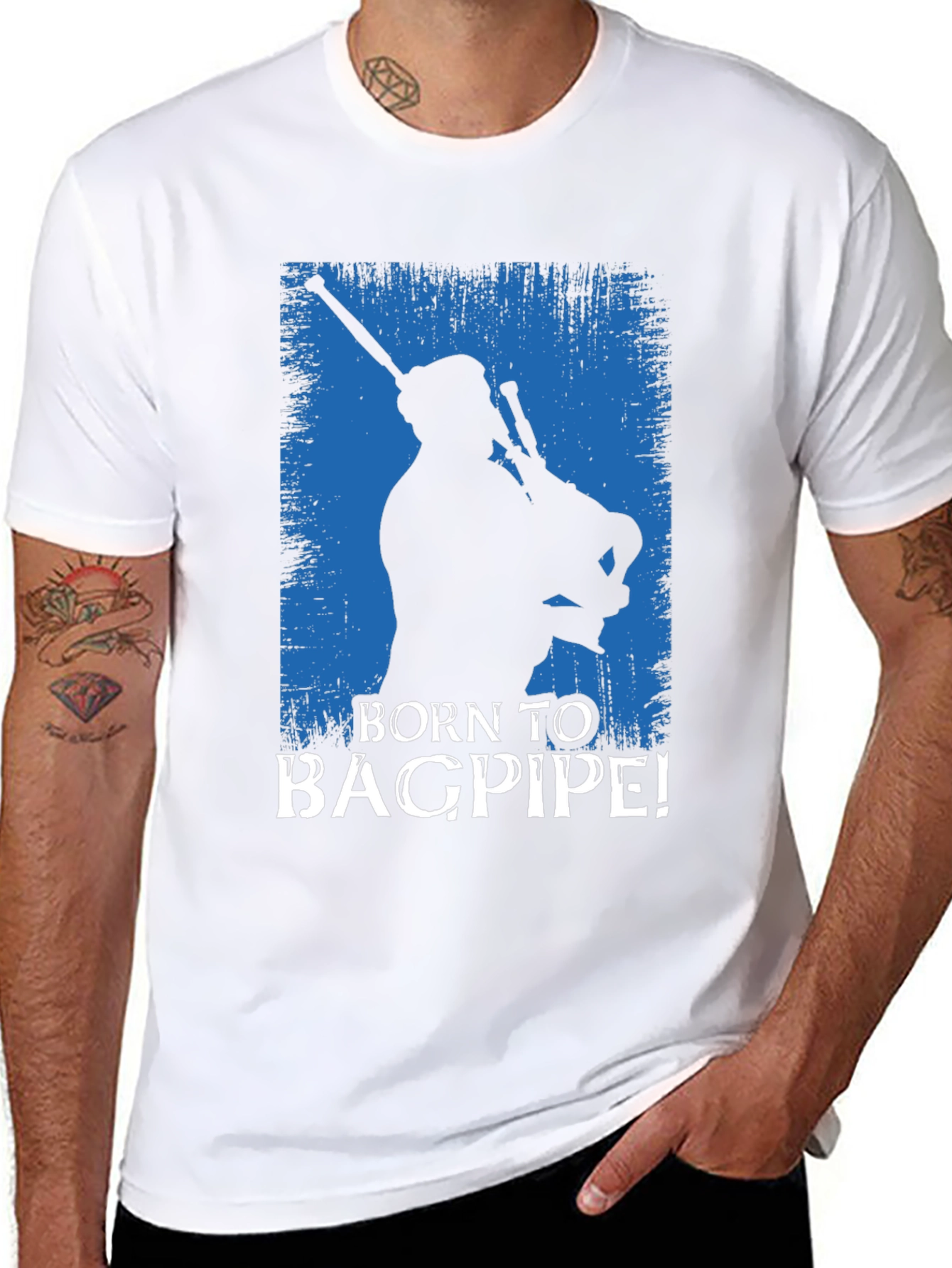 Born to Bagpipe Black T-Shirt