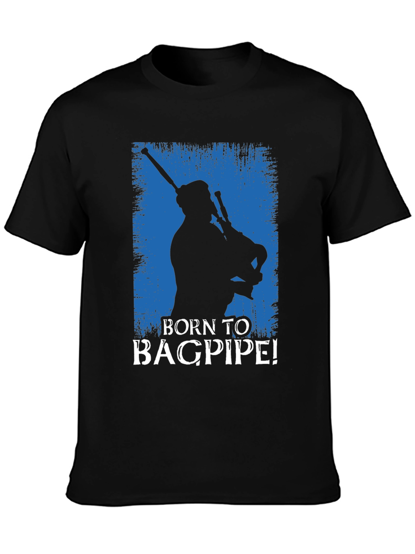 Born to Bagpipe Black T-Shirt