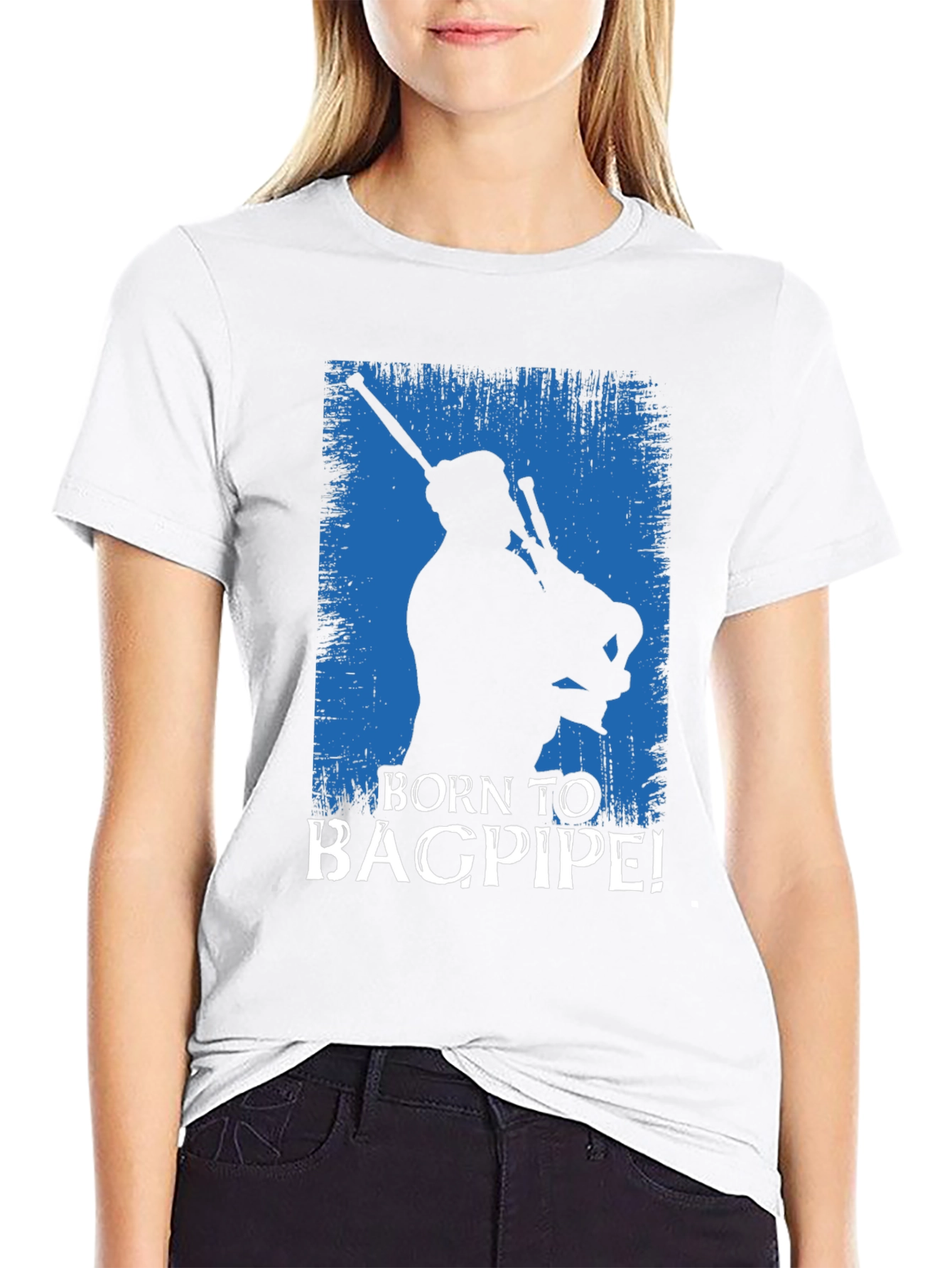Born to Bagpipe Black T-Shirt
