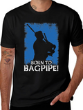 Born to Bagpipe Black T-Shirt