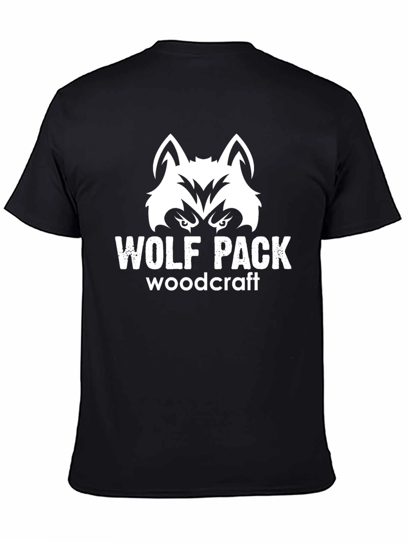 Wolf Pack Woodcraft Black Graphic Tee