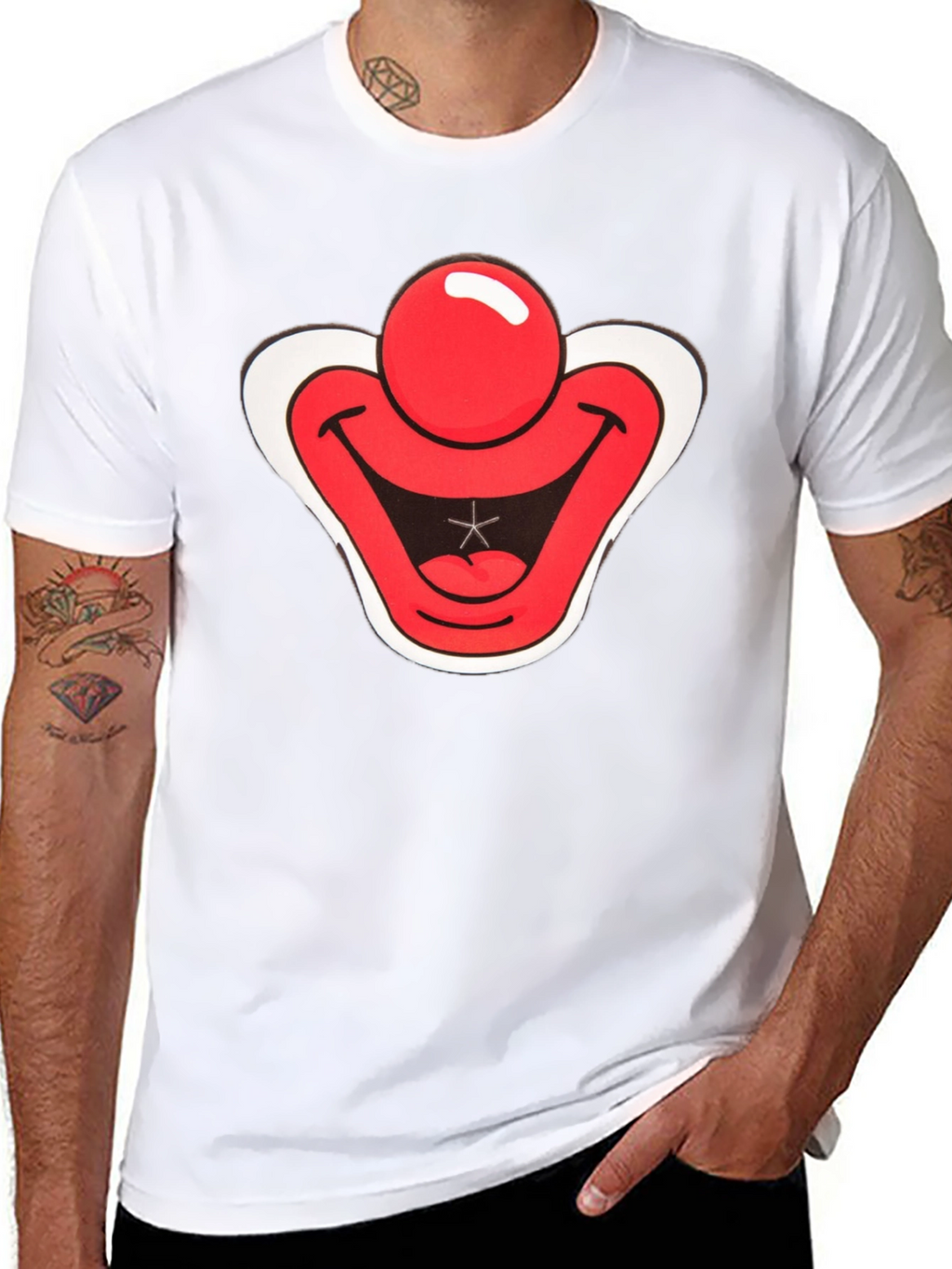 Clown Face Graphic Tee - Black