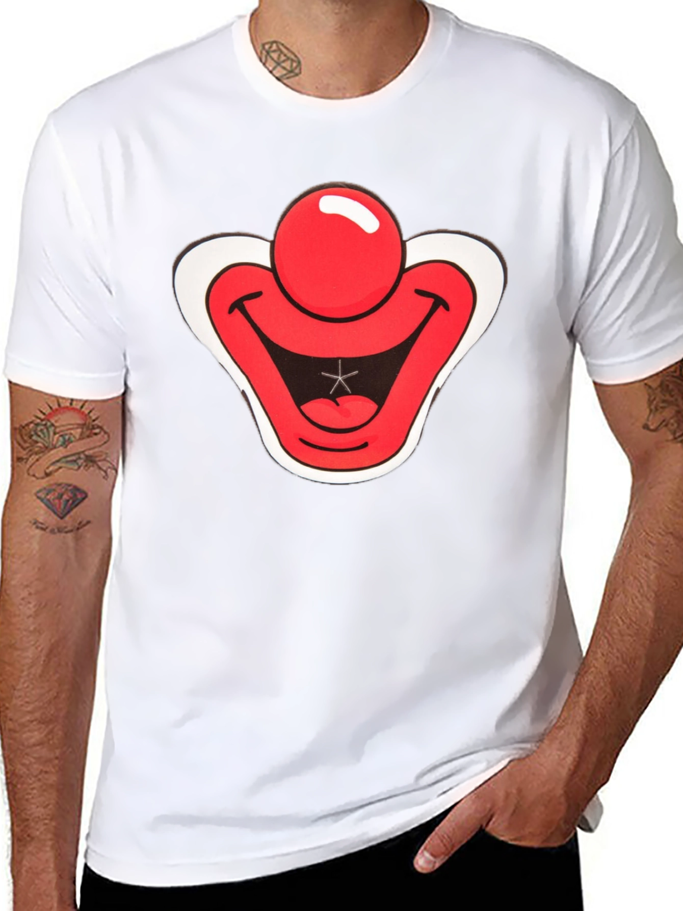 Clown Face Graphic Tee - Black
