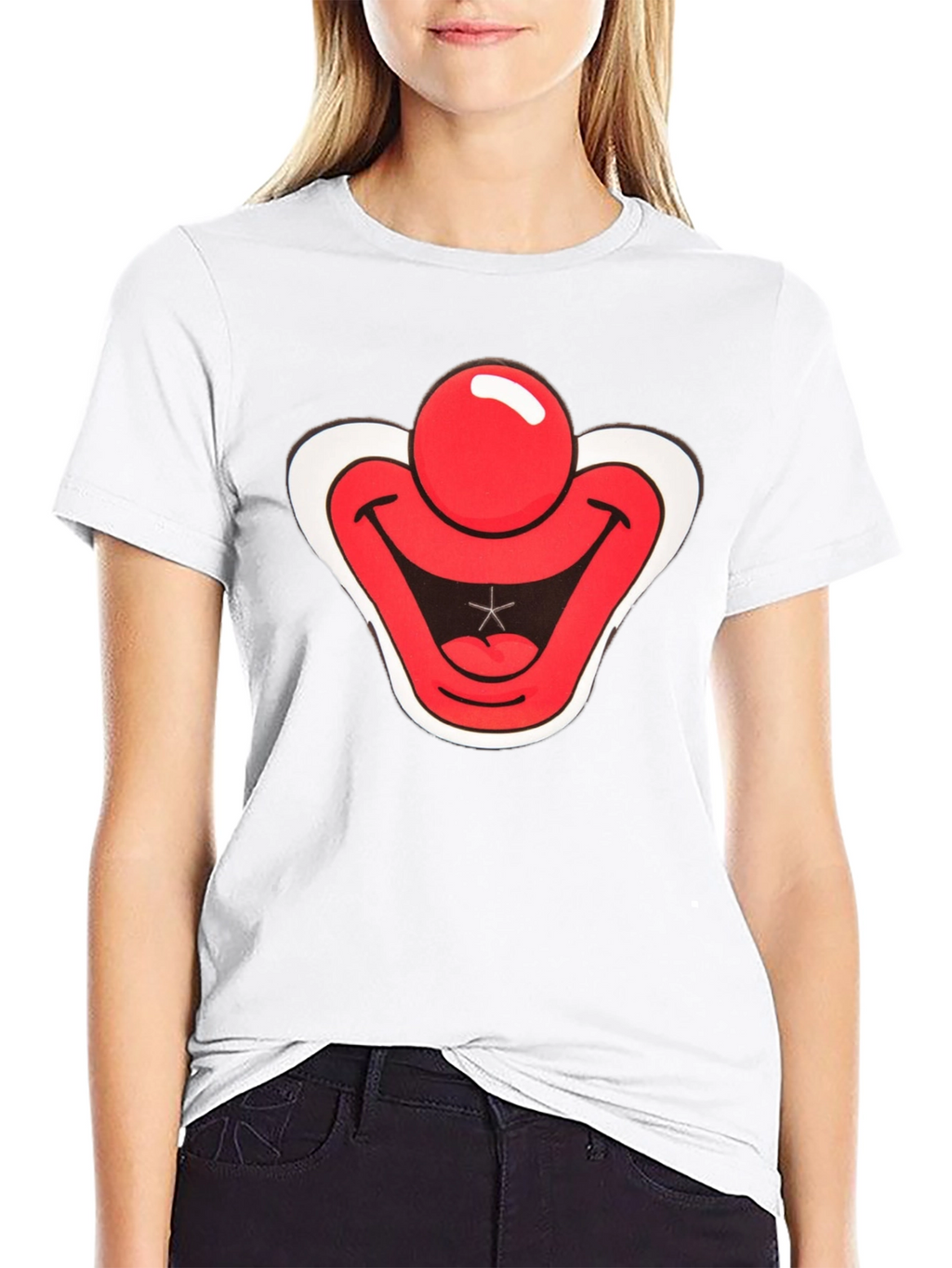 Clown Face Graphic Tee - Black