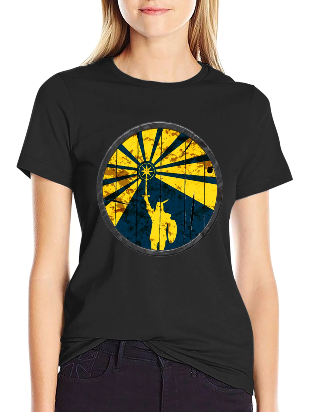Viking Shield Graphic Tee - Black