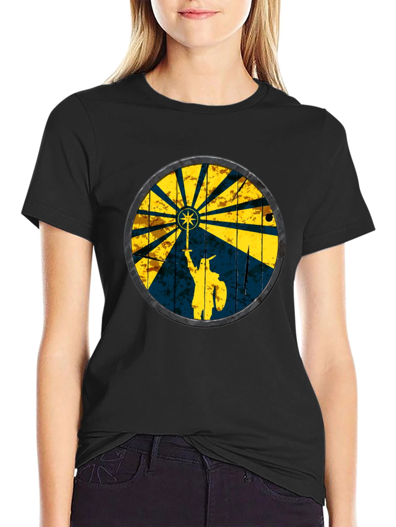 Viking Shield Graphic Tee - Black