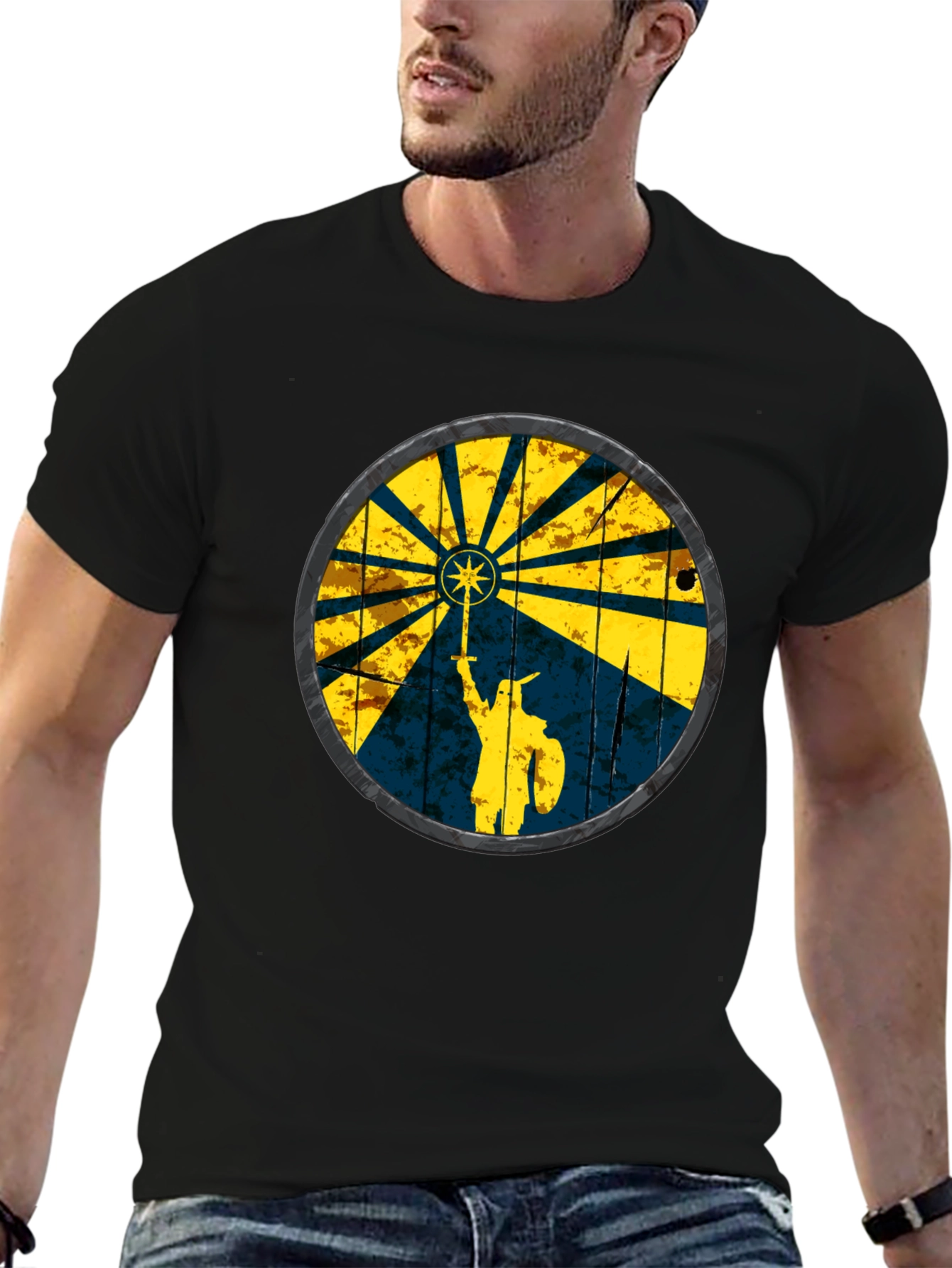 Viking Shield Graphic Tee - Black