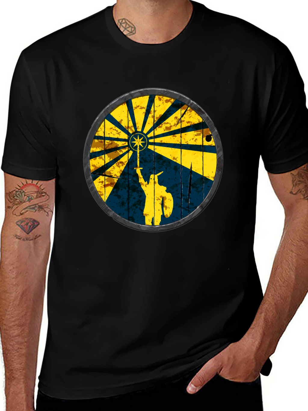 Viking Shield Graphic Tee - Black
