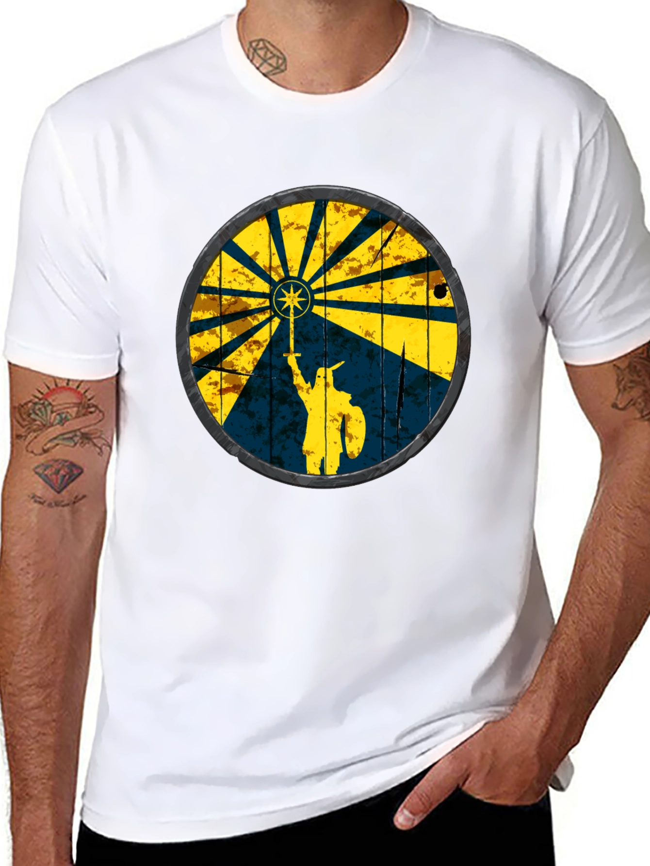 Viking Shield Graphic Tee - Black