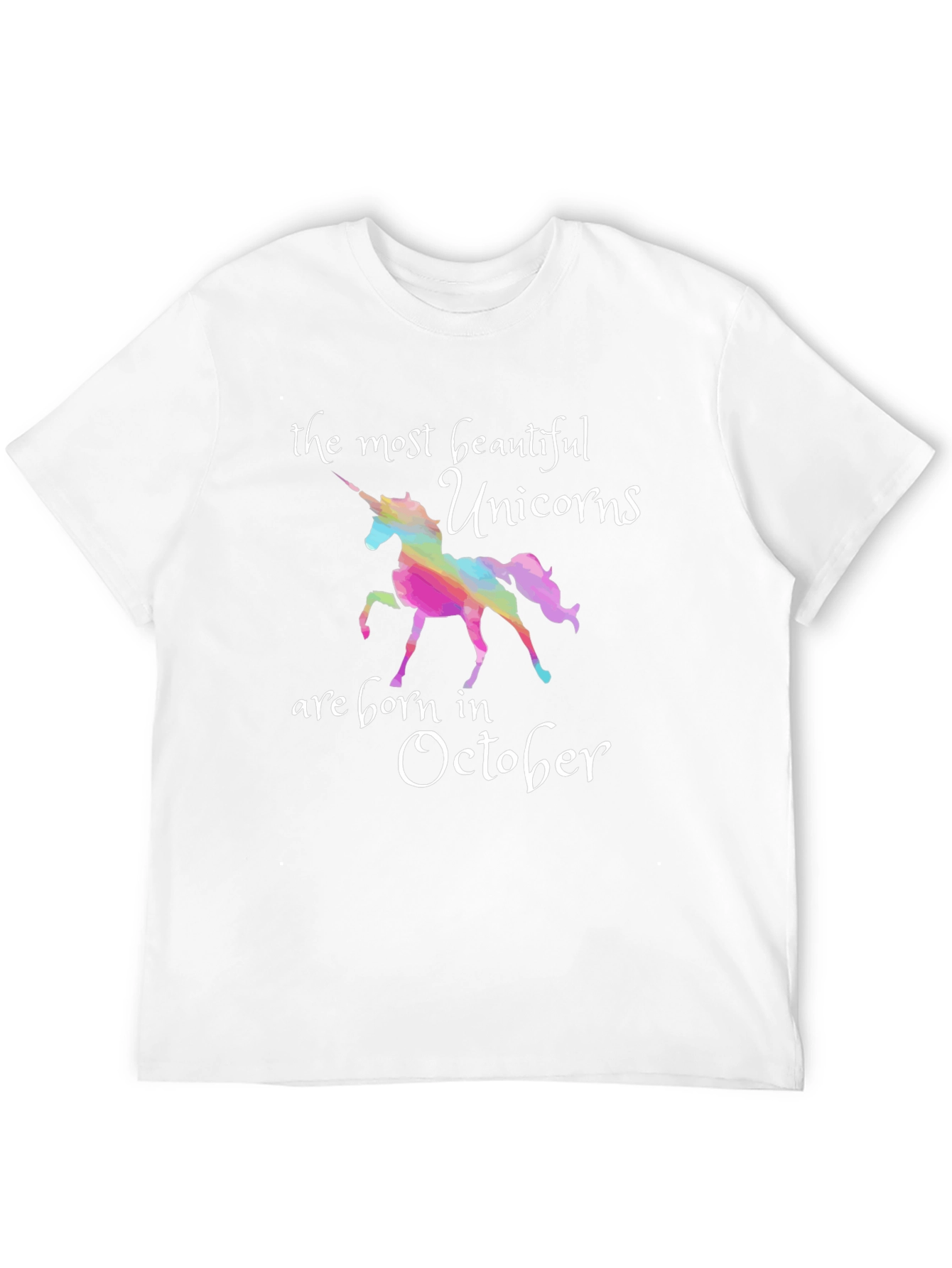 Beautiful Unicorns Born in October T-Shirt