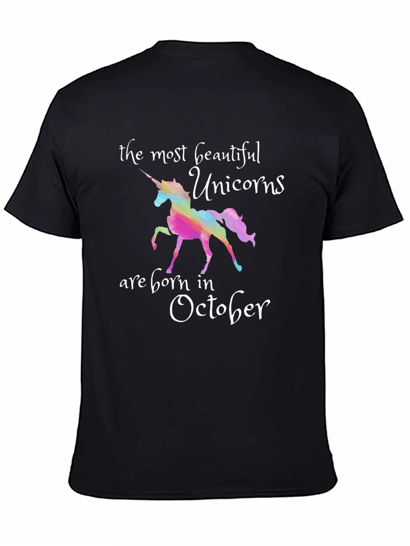 Beautiful Unicorns Born in October T-Shirt