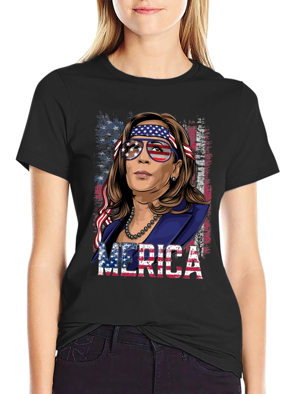 Kamala Harris Patriotic T-Shirt - Merica!