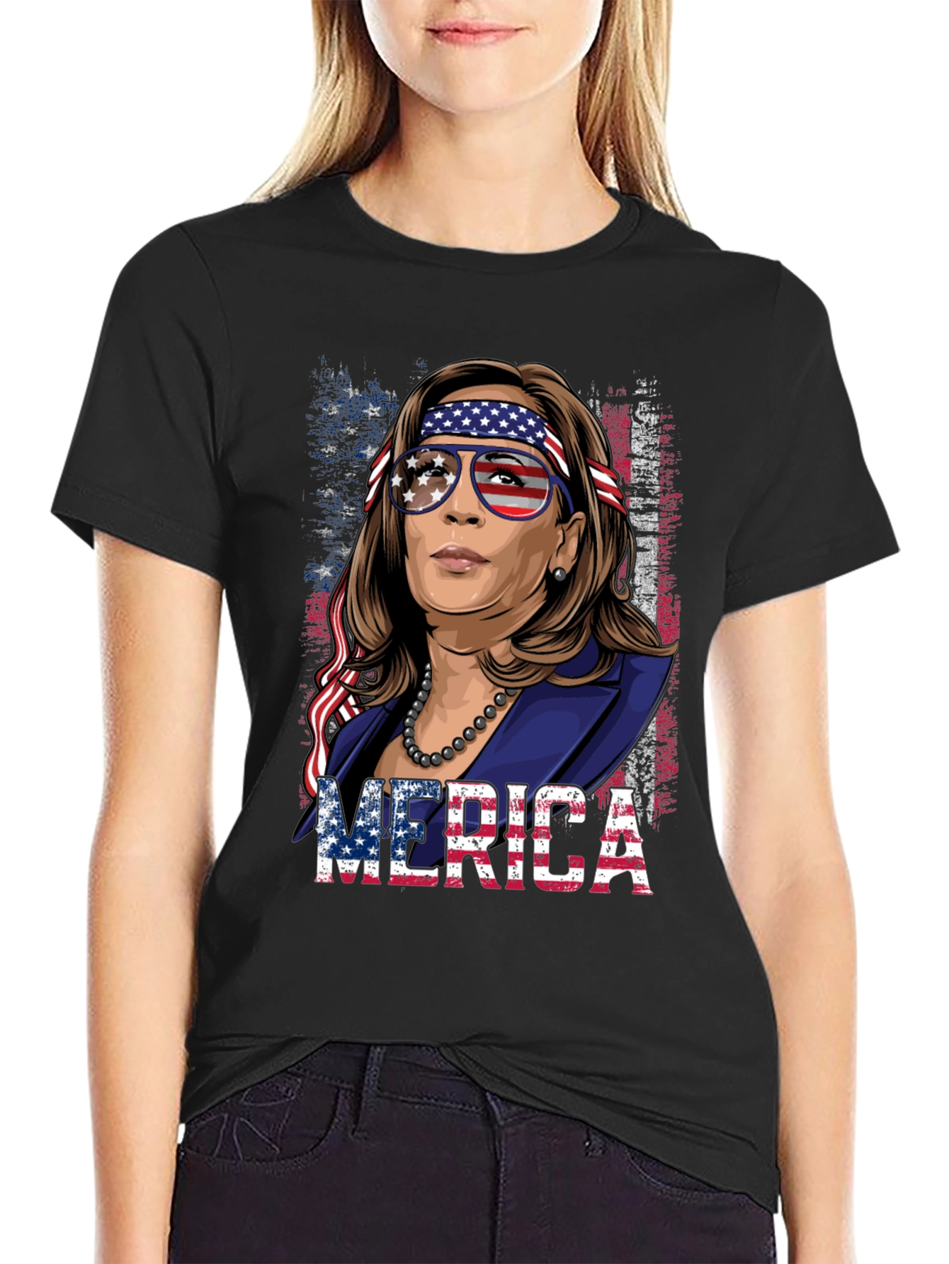 Kamala Harris Patriotic T-Shirt - Merica!