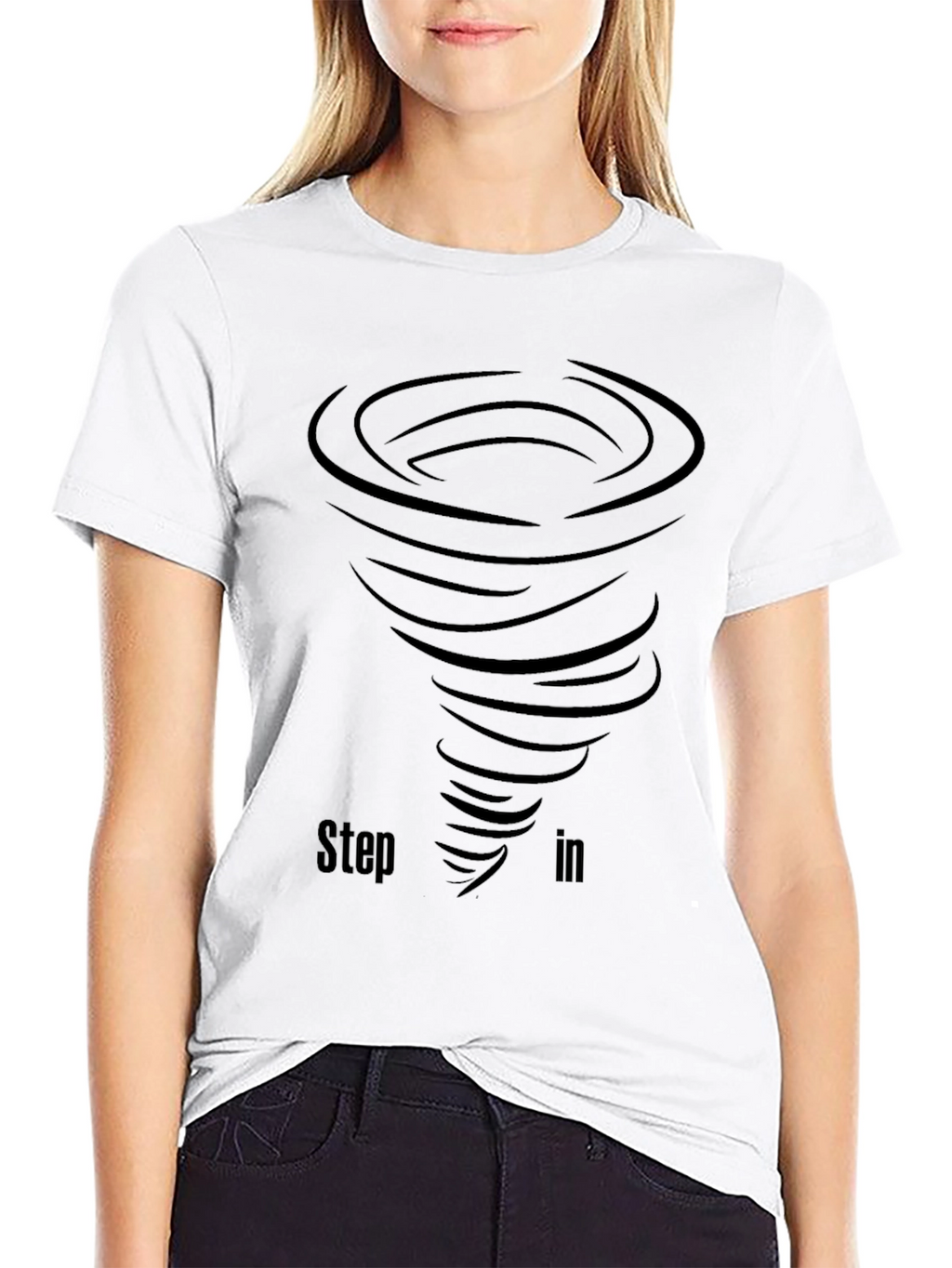 Step In Tornado Black Graphic T-Shirt