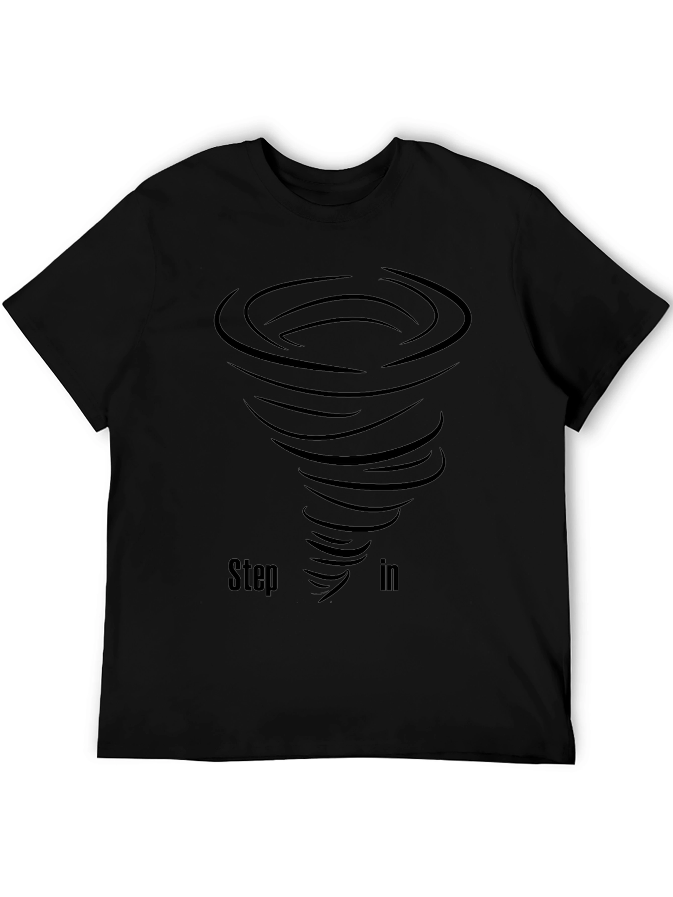 Step In Tornado Black Graphic T-Shirt
