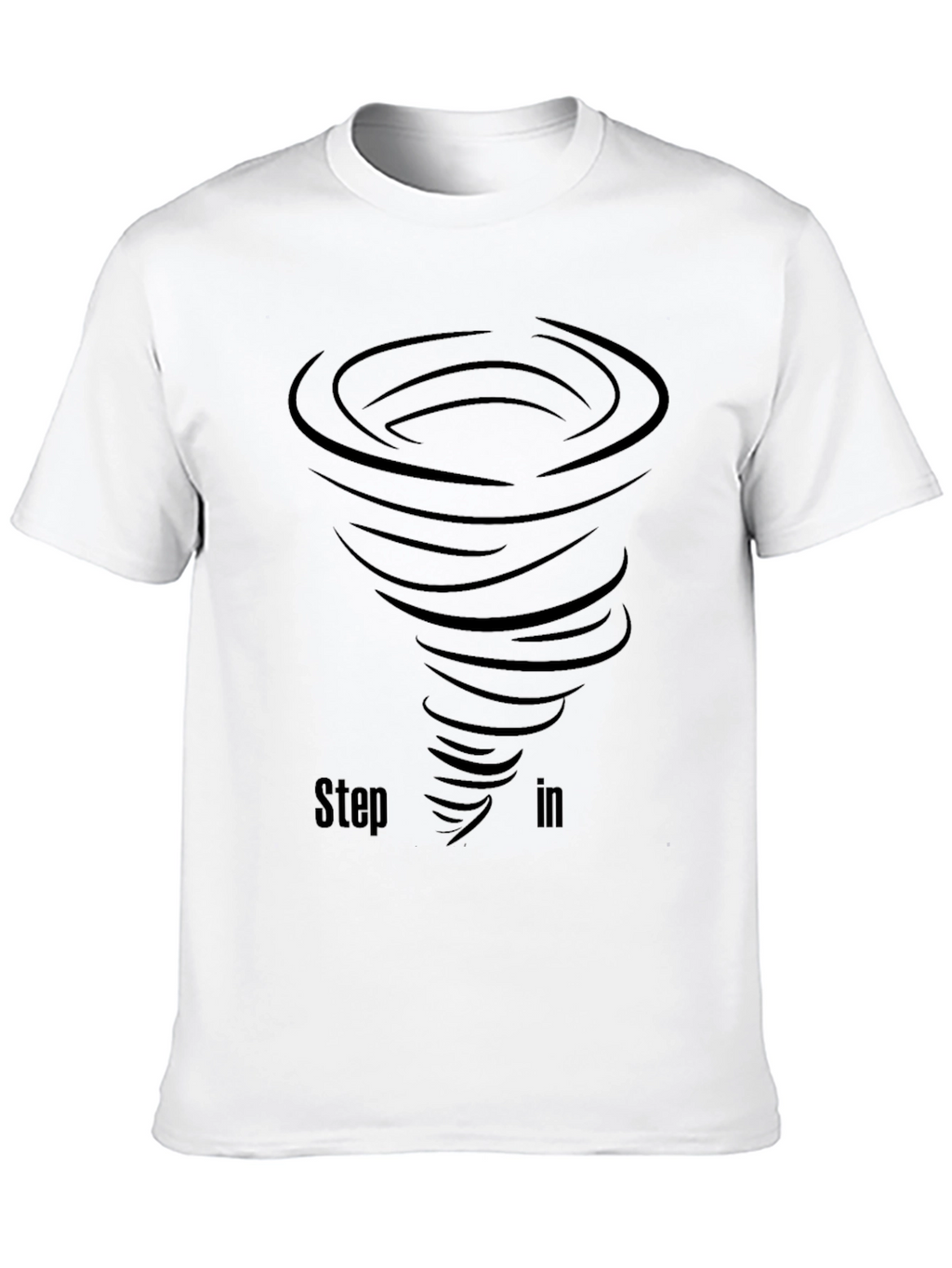 Step In Tornado Black Graphic T-Shirt