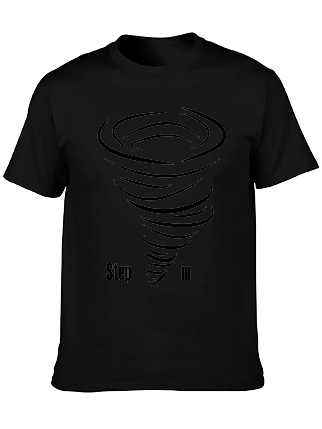 Step In Tornado Black Graphic T-Shirt