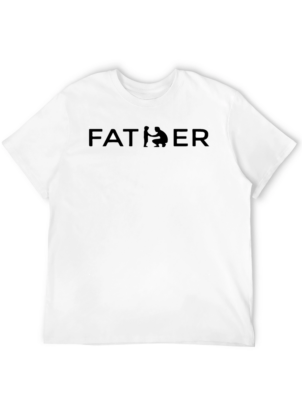 Father Black Graphic Tee - Dad Silhouette T-Shirt