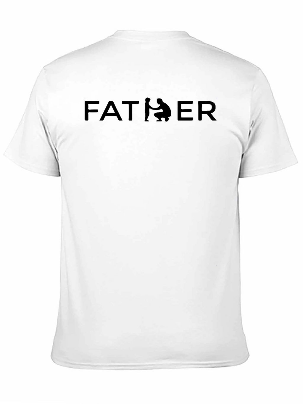 Father Black Graphic Tee - Dad Silhouette T-Shirt