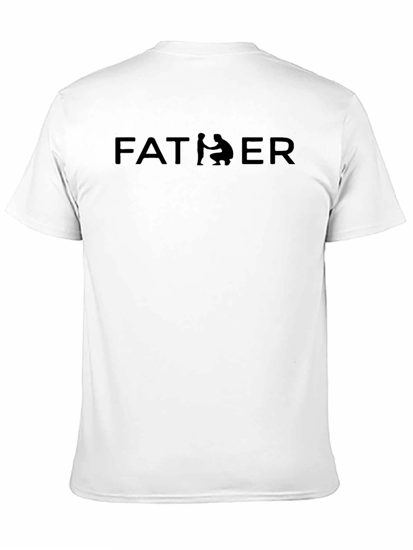 Father Black Graphic Tee - Dad Silhouette T-Shirt