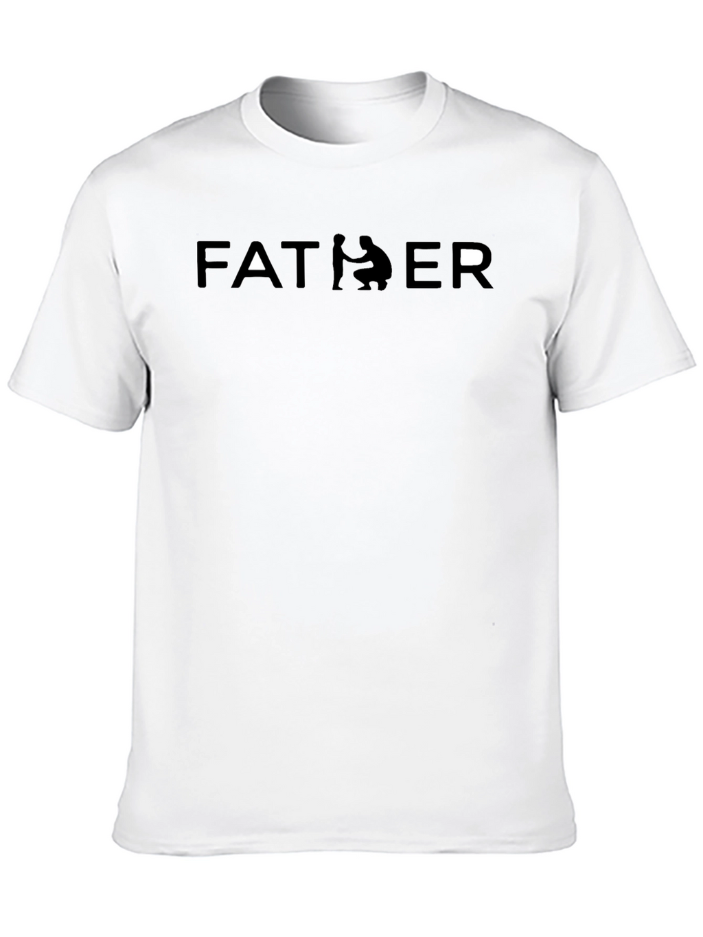 Father Black Graphic Tee - Dad Silhouette T-Shirt