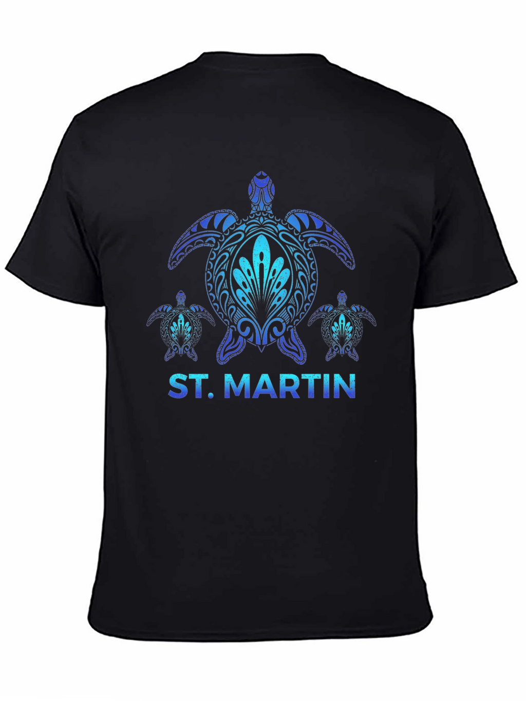 St. Martin Turtle Graphic Black T-Shirt
