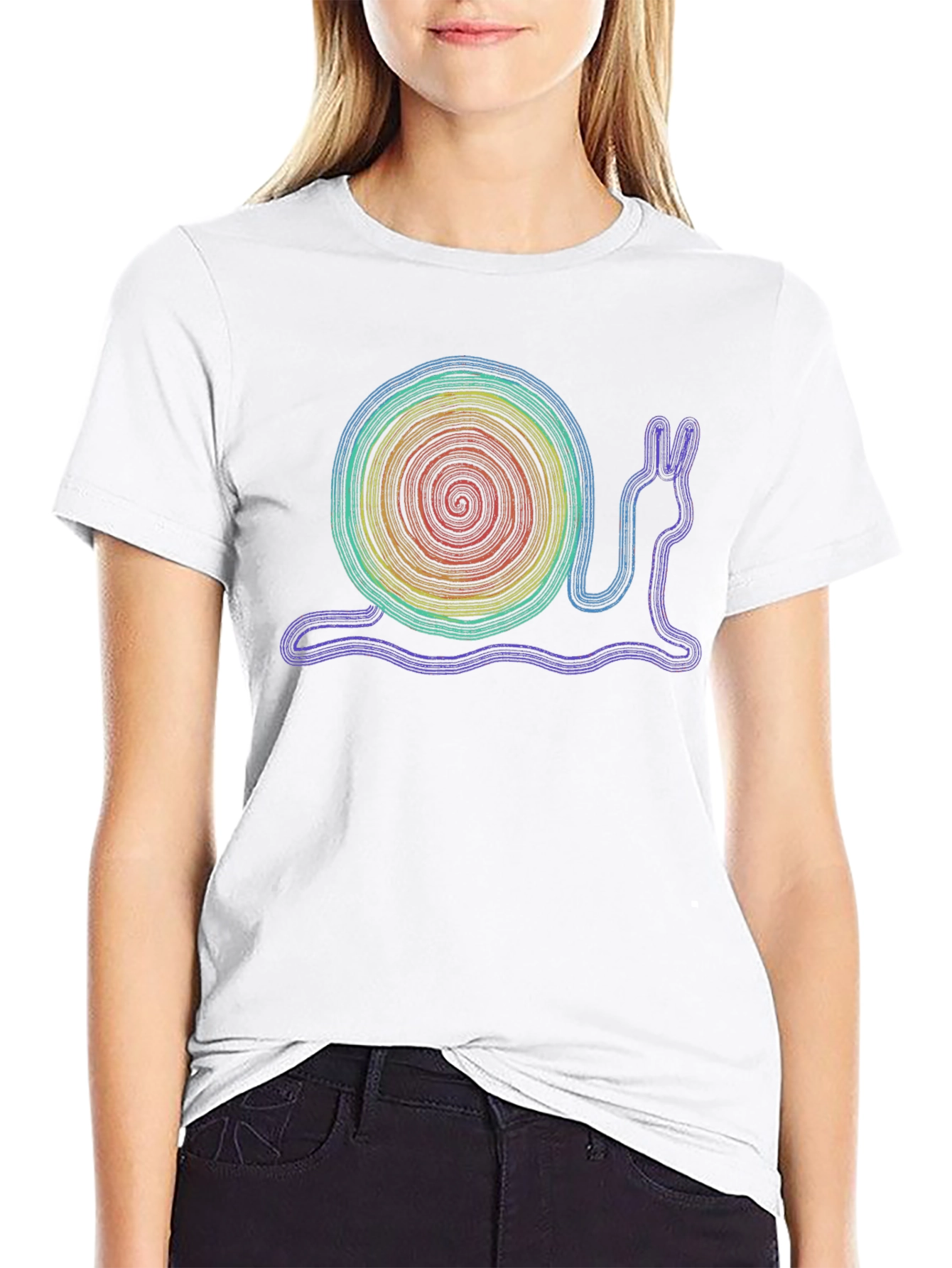 Rainbow Snail Graphic T-Shirt - Unique Design