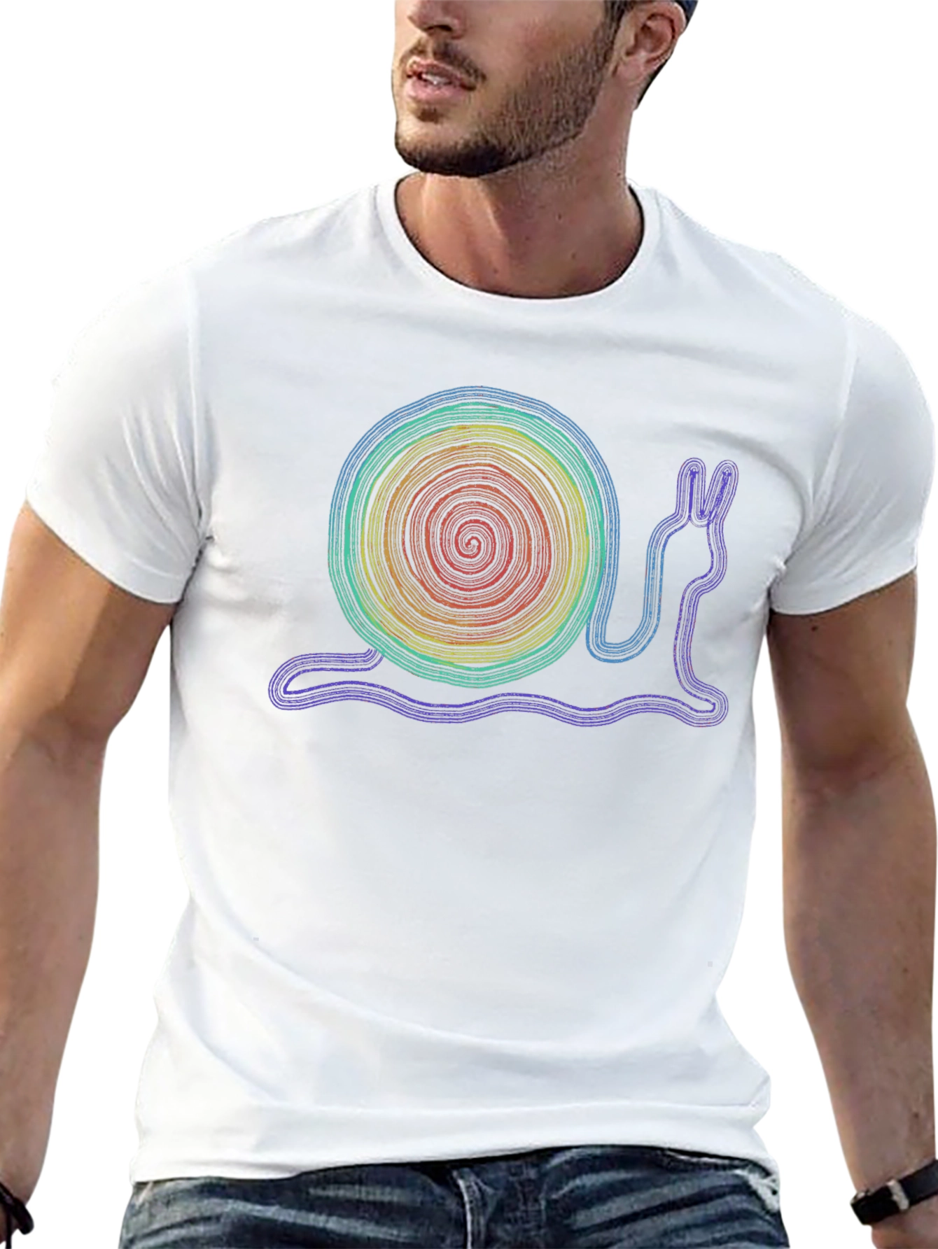 Rainbow Snail Graphic T-Shirt - Unique Design