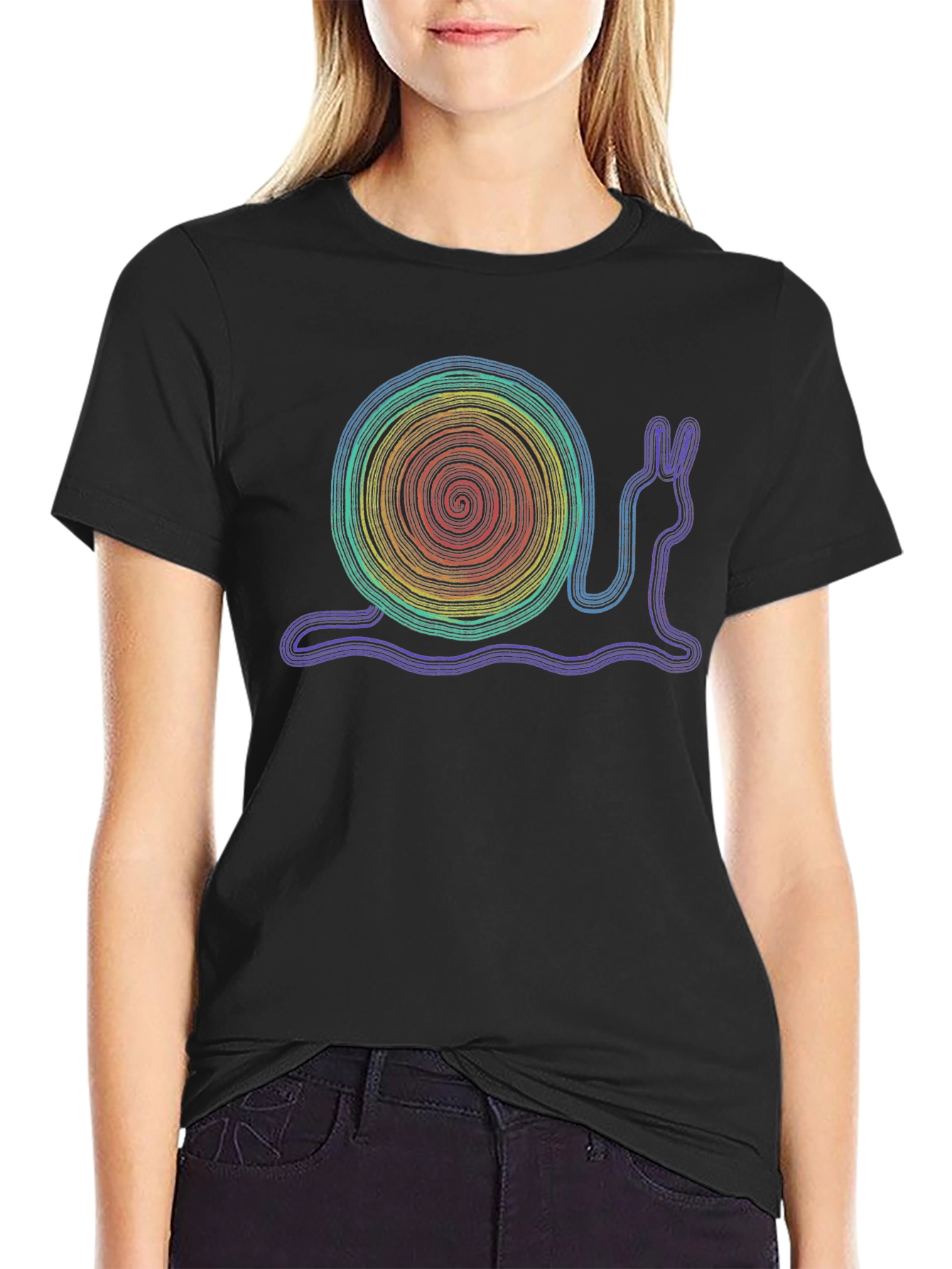 Rainbow Snail Graphic T-Shirt - Unique Design