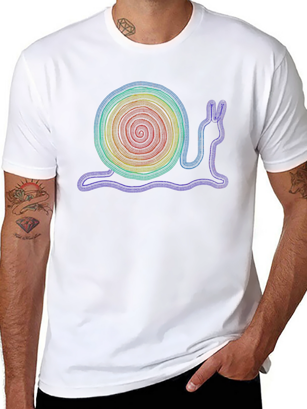 Rainbow Snail Graphic T-Shirt - Unique Design