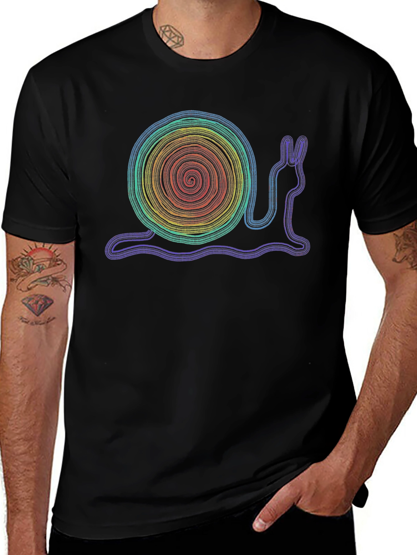 Rainbow Snail Graphic T-Shirt - Unique Design