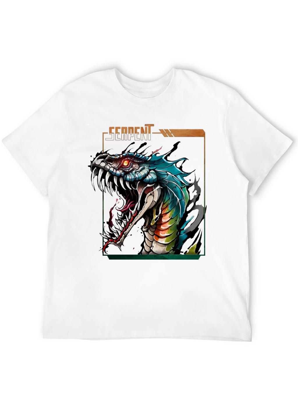 Serpent Graphic T-Shirt - Fierce Snake Design