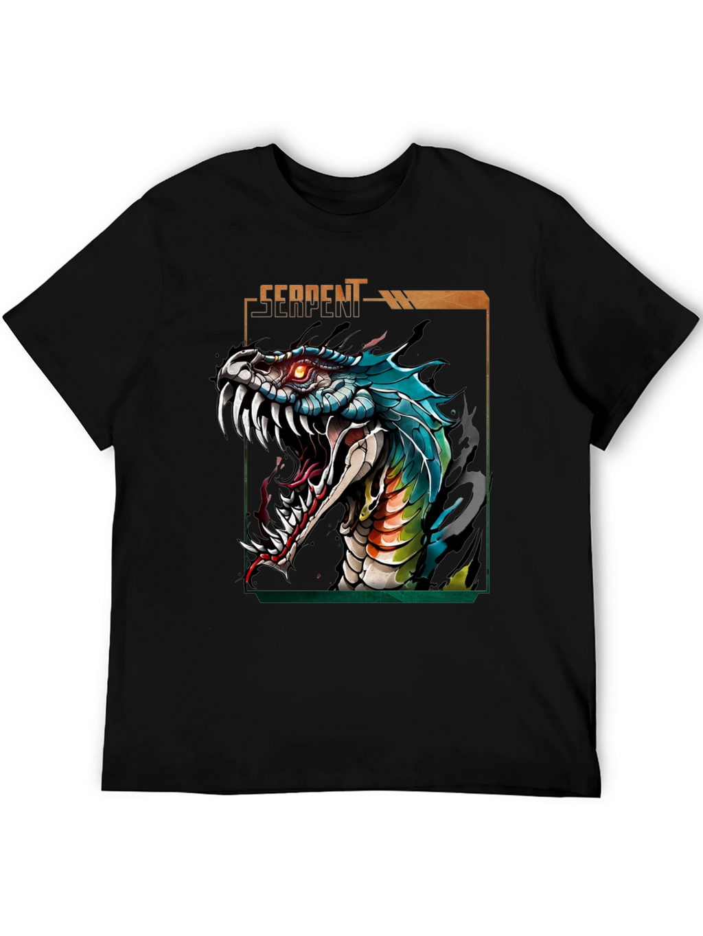 Serpent Graphic T-Shirt - Fierce Snake Design