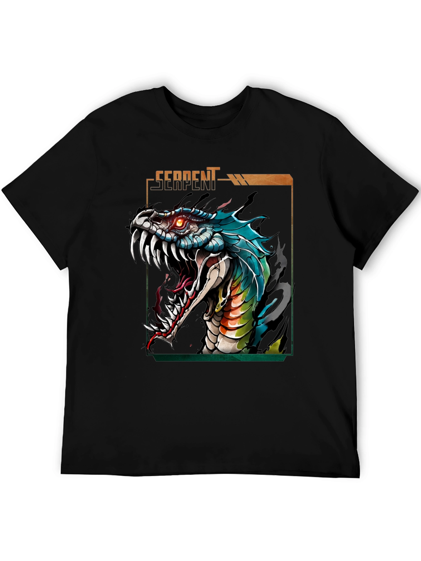 Serpent Graphic T-Shirt - Fierce Snake Design
