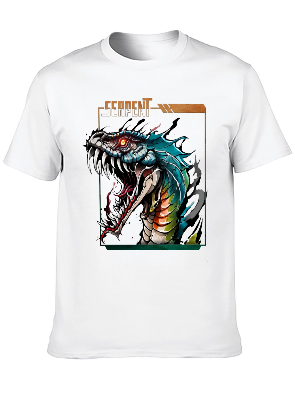 Serpent Graphic T-Shirt - Fierce Snake Design