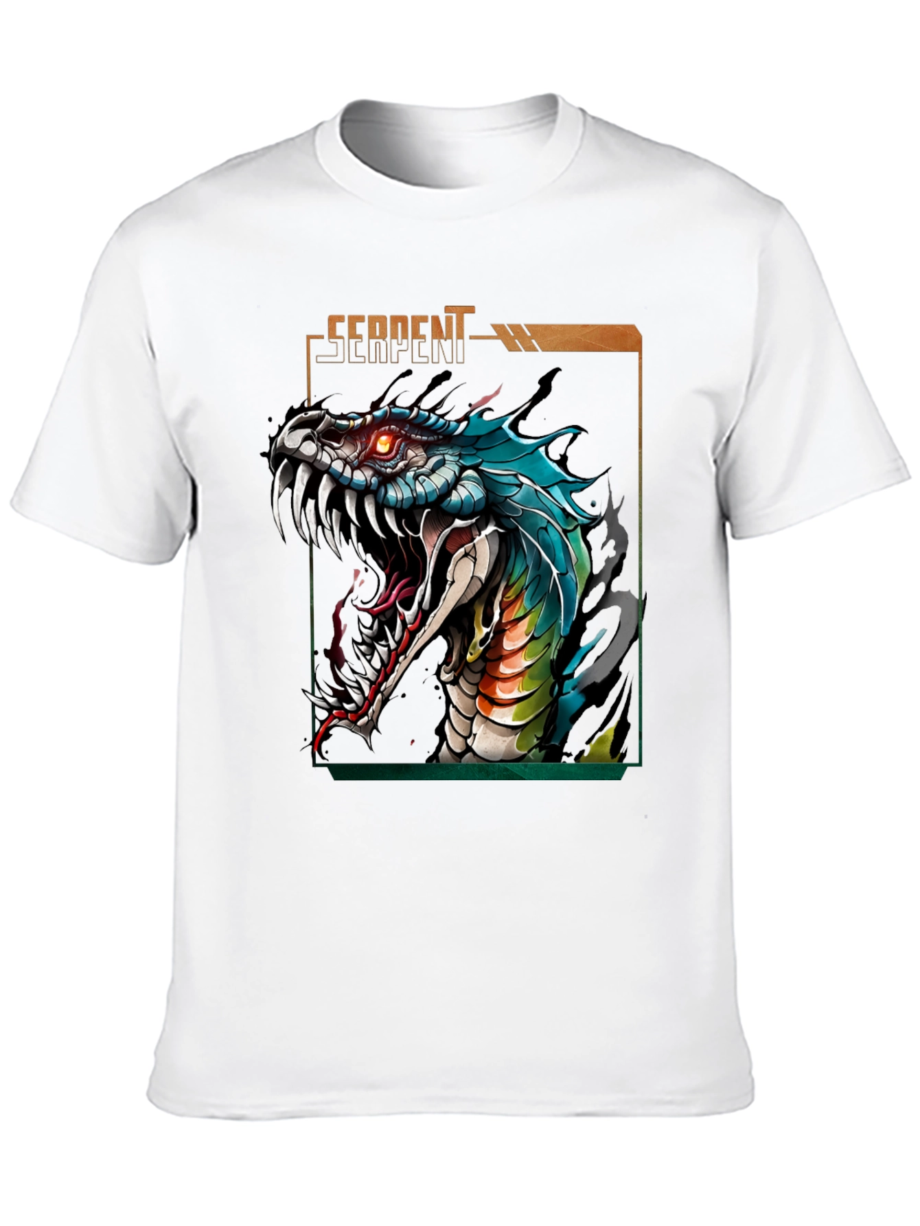 Serpent Graphic T-Shirt - Fierce Snake Design