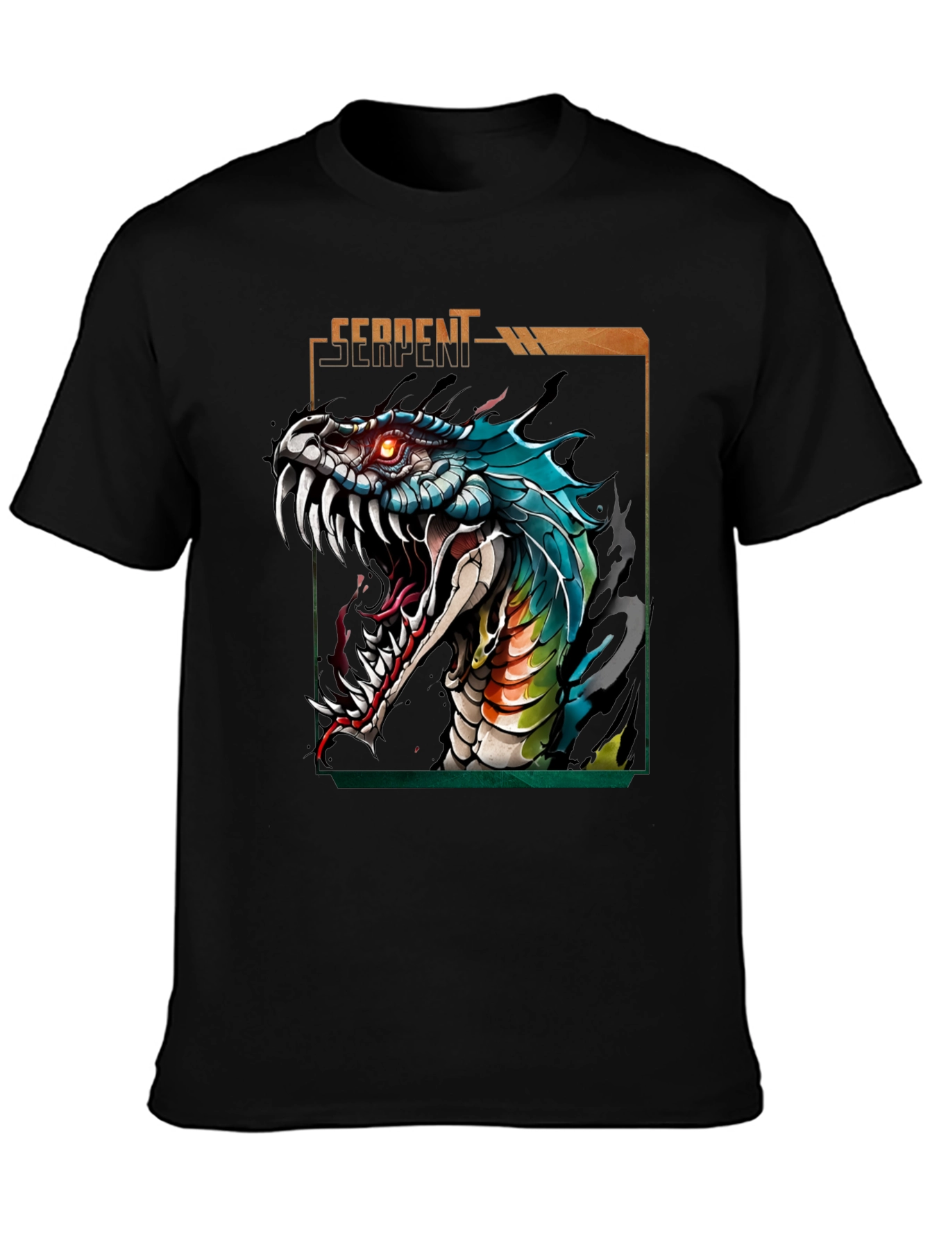 Serpent Graphic T-Shirt - Fierce Snake Design