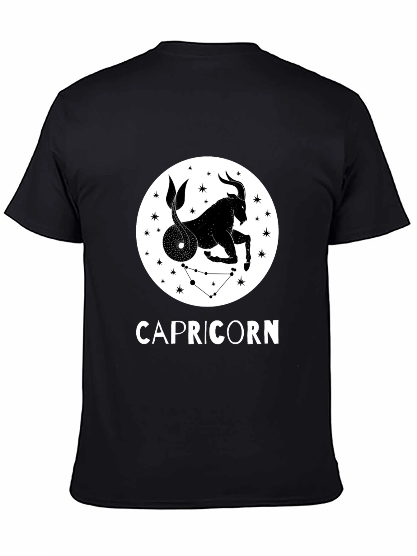 Capricorn Zodiac Sign Black T-Shirt