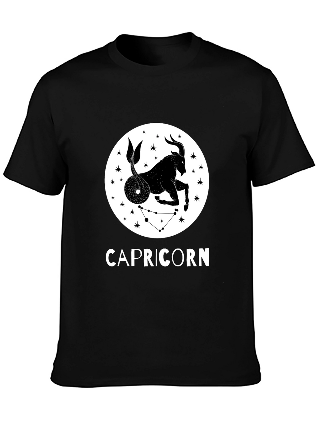 Capricorn Zodiac Sign Black T-Shirt