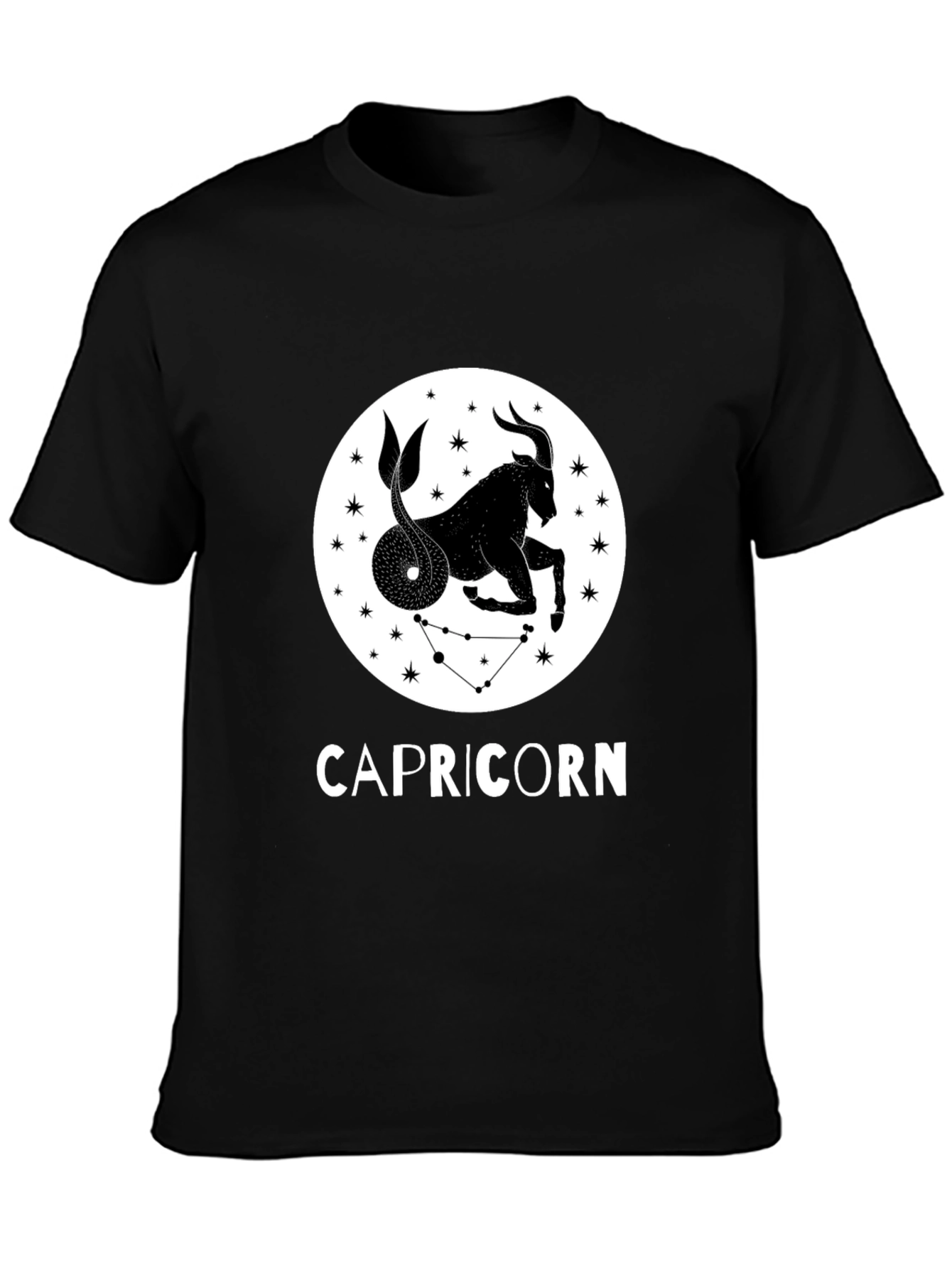 Capricorn Zodiac Sign Black T-Shirt