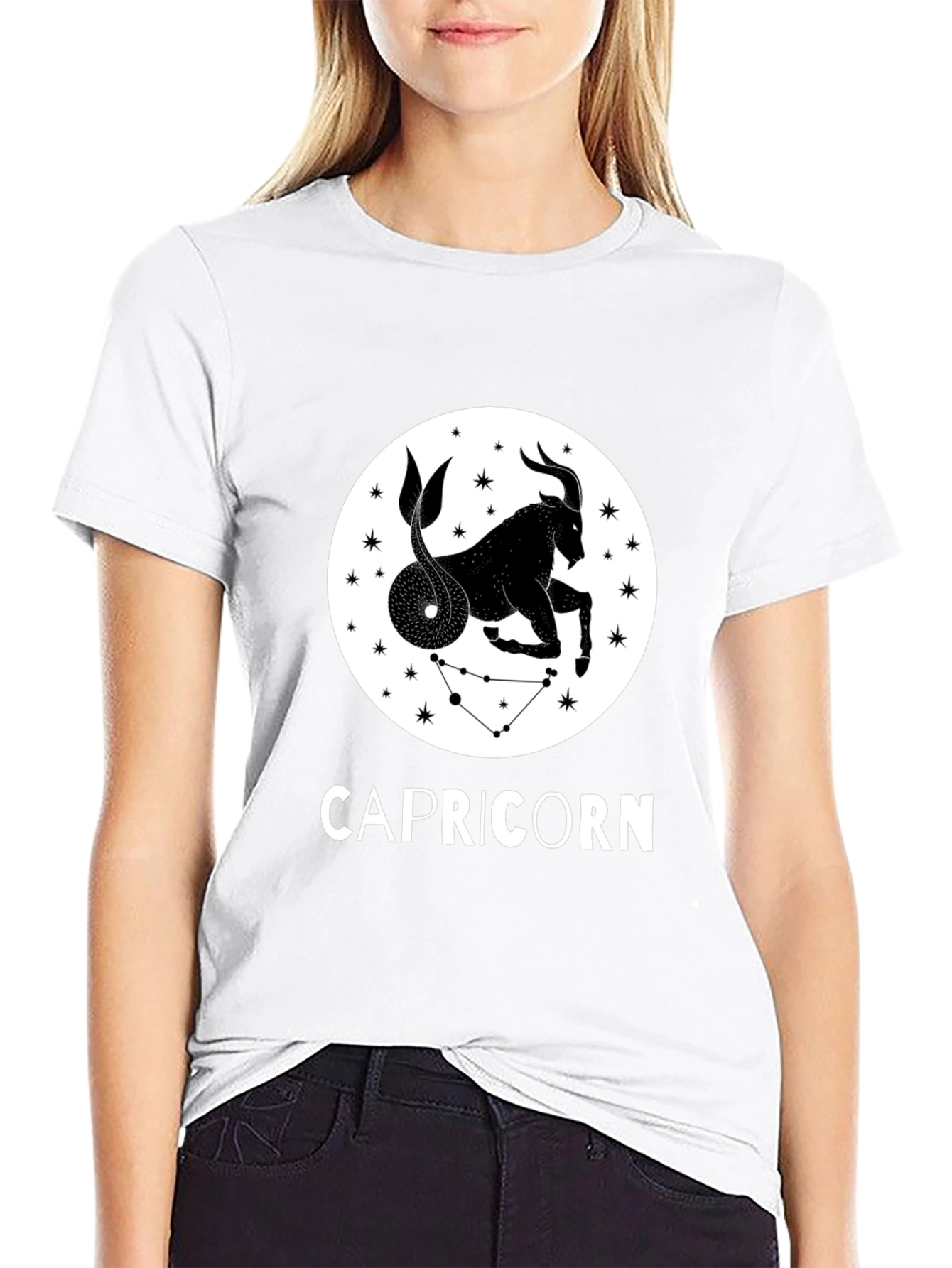 Capricorn Zodiac Sign Black T-Shirt
